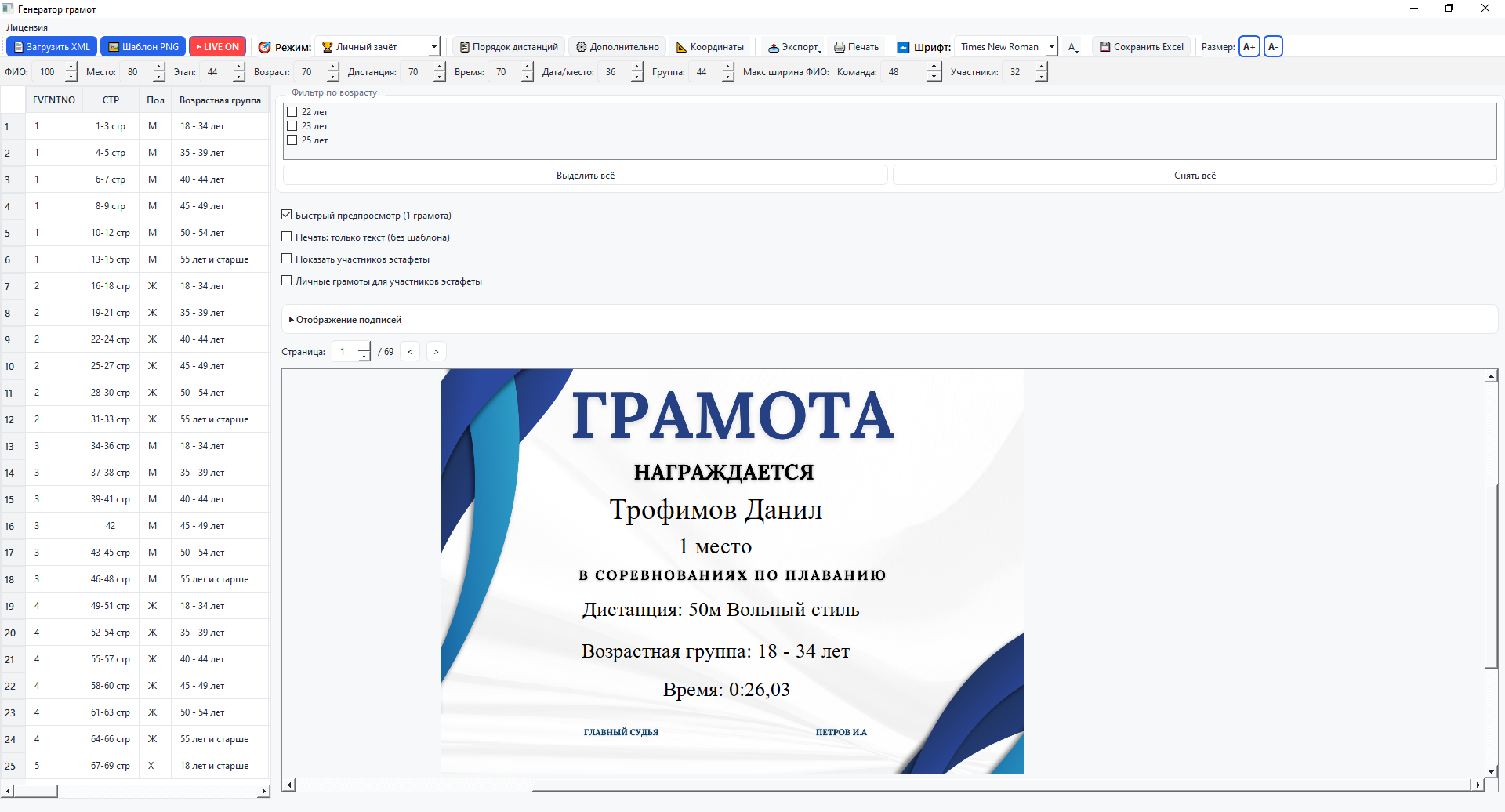 Награждение и грамоты — скриншот 2